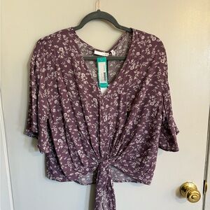 LUQ Floral Purple Top